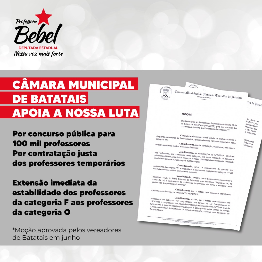 Read more about the article Câmara Municipal de Batatais apoia a luta do funcionalismo